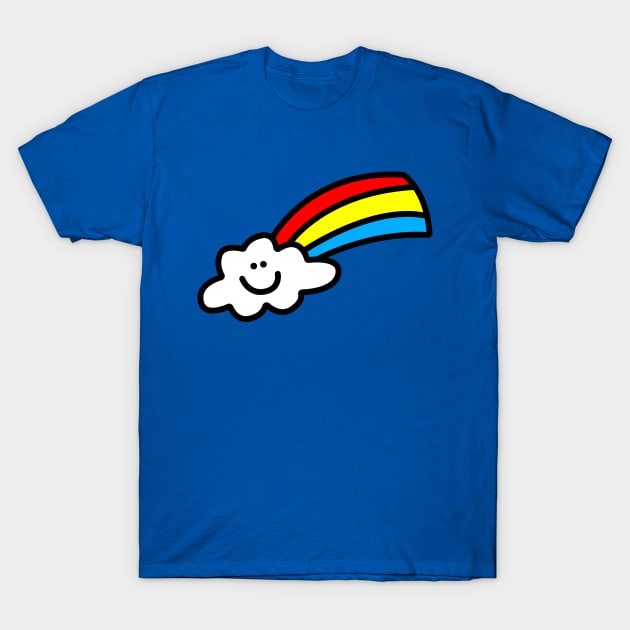 Happy Rainbow Cloud T-Shirt by machmigo